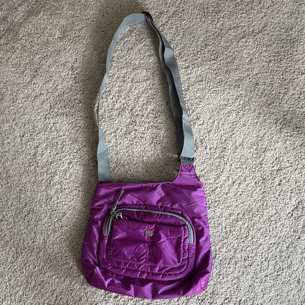 SwissGear Purple and Gray Crossbody Bag